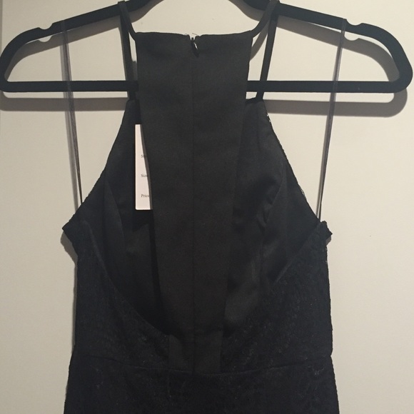 Black Midi Lace Dress - Picture 2 of 4