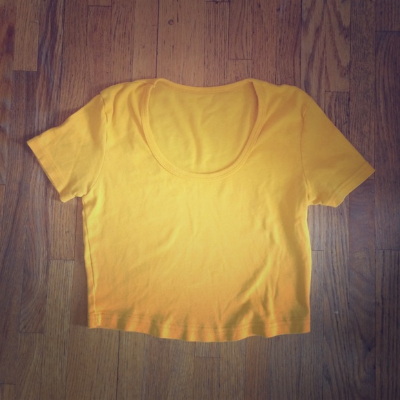 golden yellow crop top