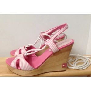 Ralph Lauren wedge sandals.