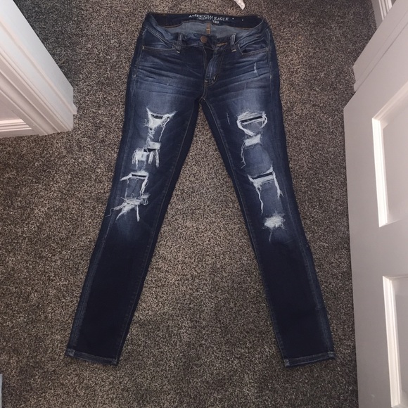 American Eagle Distressed Dark Jegging