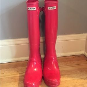 Tall Coral Hunter Boots