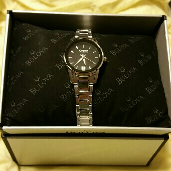 Silver Bulova watch
