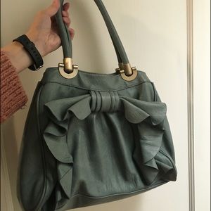 Teal Melie Bianco Angelica bow bag