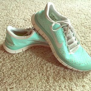 Mint green Nike shoes!!