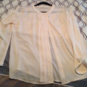 L button ivory/cream blouse