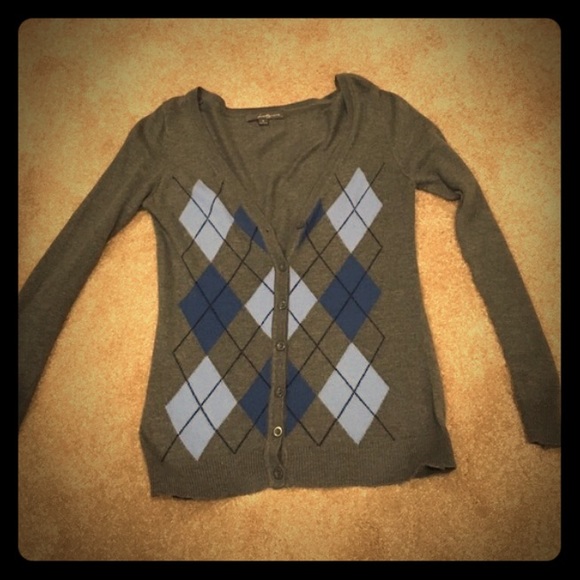 Blue Argyle Sweater