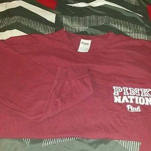 Pink nation long sleeve shirt