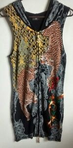 Christian Audigier long fashion vest.