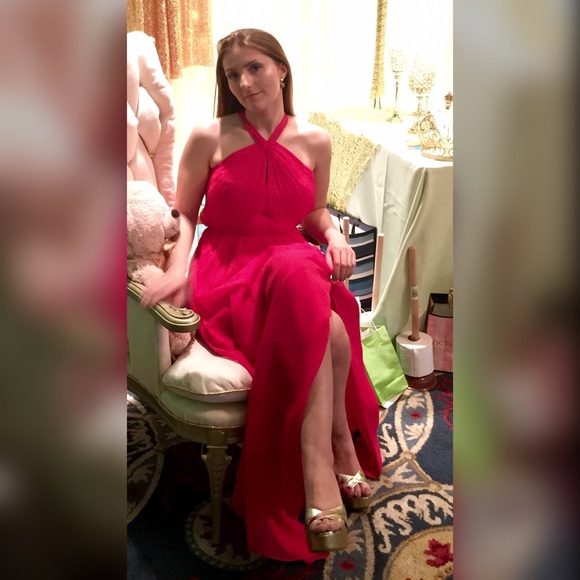 Jill Stuart silk long halter style gown - Picture 6 of 16