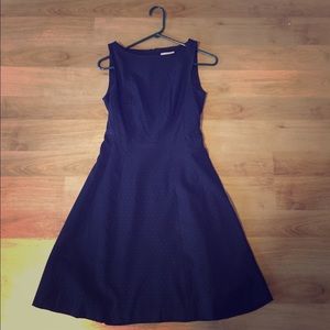 H&M navy blue polka dot dress