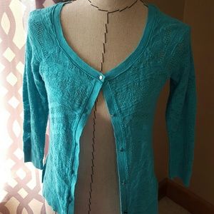American Eagle Turquoise Cardigan
