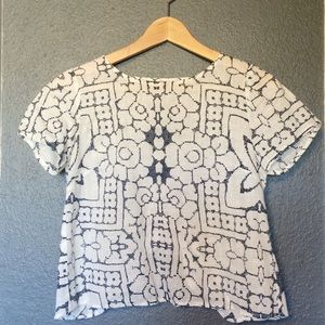 Cropped open back Madewell top