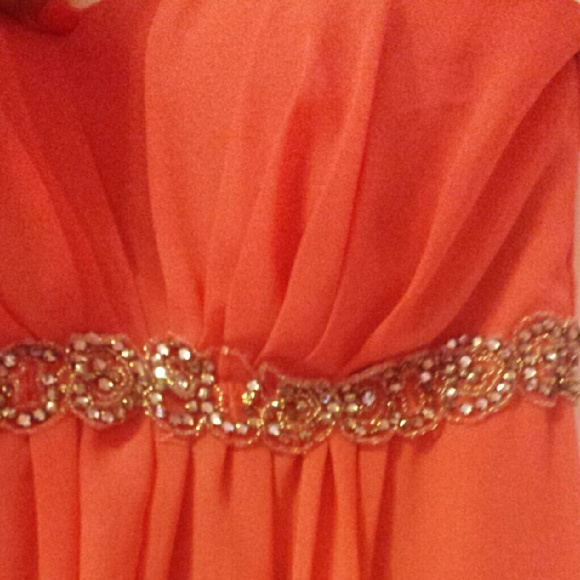 Coral High How Dress