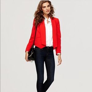Gorgeous red Calvin Klein asymmetrical blazer Sz 4