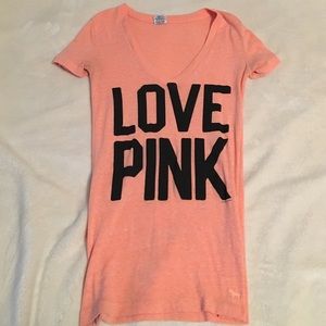 victorias secret orange vneck