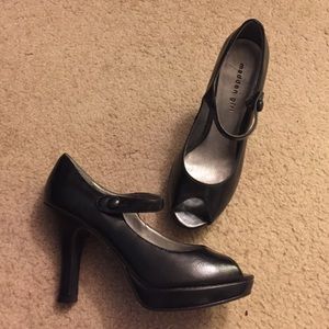Black Heels w/strap - Madden Girl