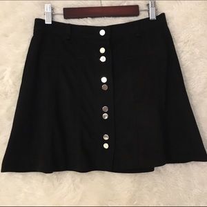 Zara Black Button Up Skirt