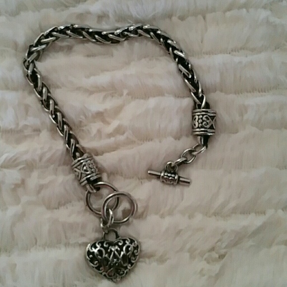 SOLD! Silver Toggle Heart  Bracelet!