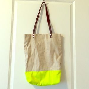 Colorblock tote bag