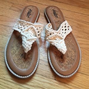 Lucky Brand Crochet Flip Flops