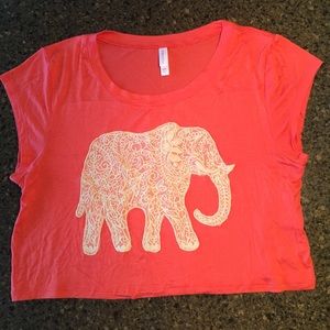 Target Salmon Colored Crop Tee
