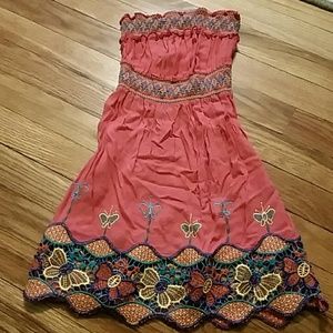 Unique coral tube top shirt