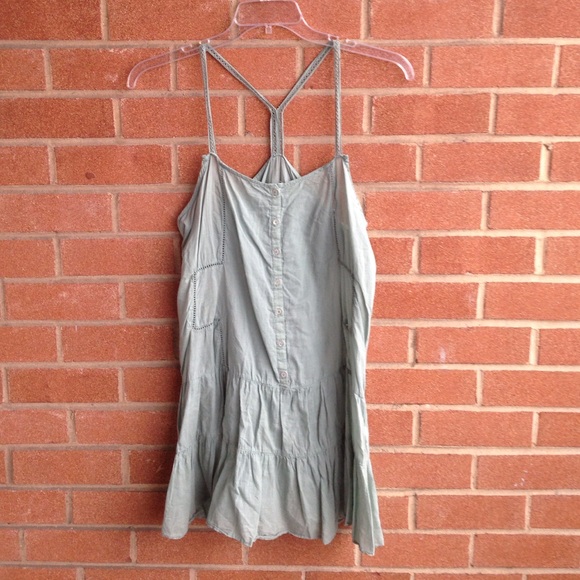 Zara Boho Dress, Sage Green, Large 100% Cotton