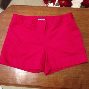 Express Hot pink shorts with front pockets.