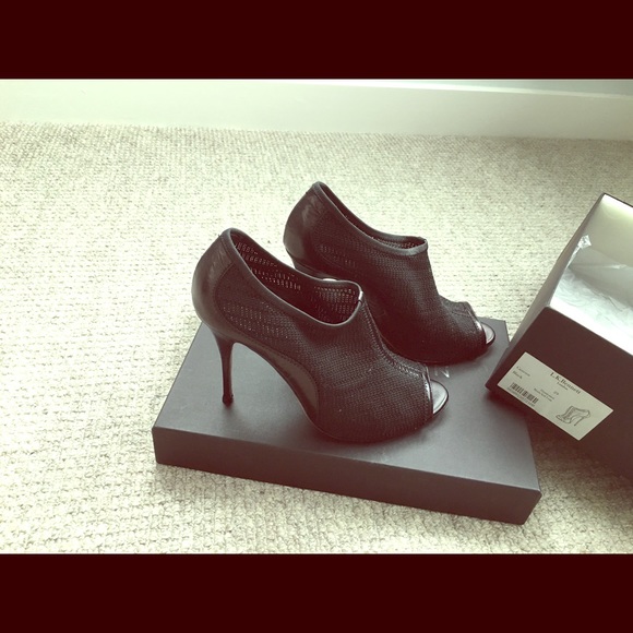 LK Bennett Cancun Leather Peep Toe Heel