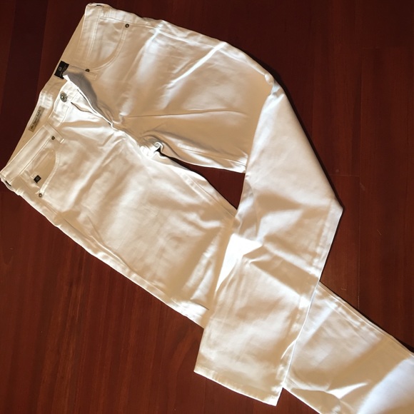 AG the Stevie Ankle in white sateen