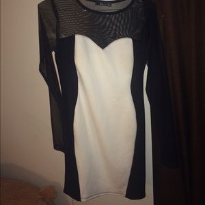 Black & White Bodycon Dress