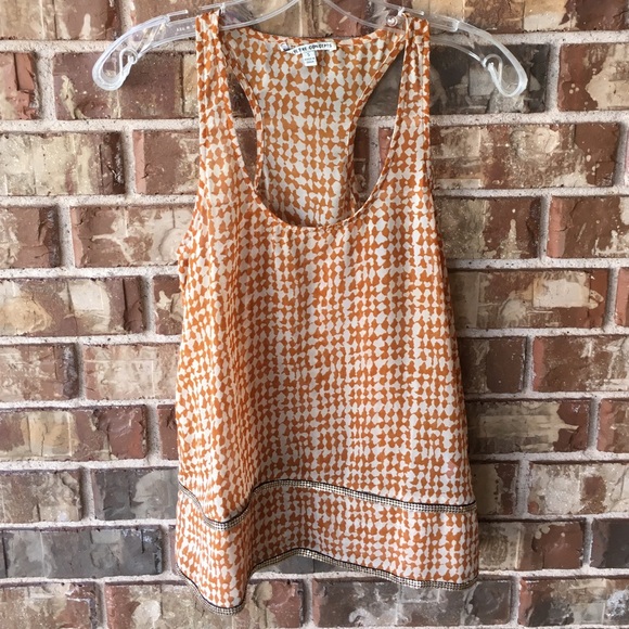 Collective Concepts Tops - Gold Houndstooth Racerback