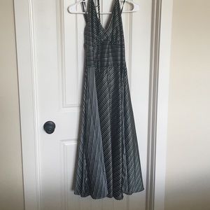 FLASH SALE! Black and white pinstripe halter dress