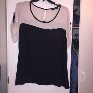 Fashion to figure black and tan top- size 2x #ftf