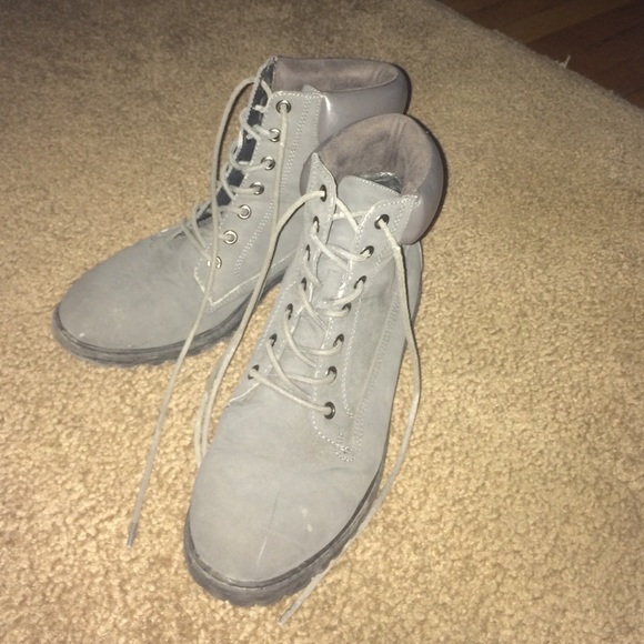 Gray boots