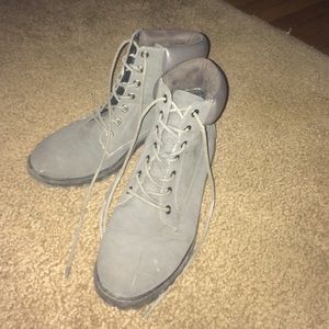 Gray boots