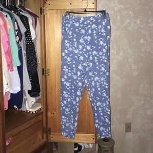 LC Blue Floral Parachute Pants