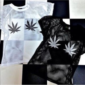 O-Mighty Black Jersey with Weed Leaf - OS
