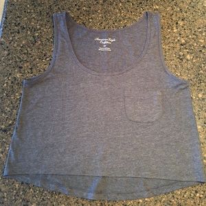 AE Dark Gray Crop Tank Top