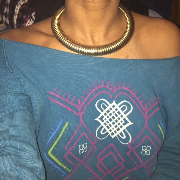 Gold collar necklace