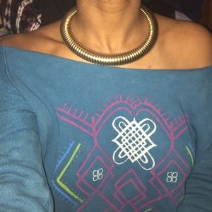 Gold collar necklace