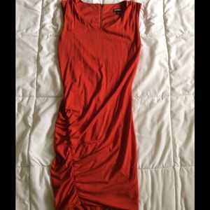 Red tight fit Express dress