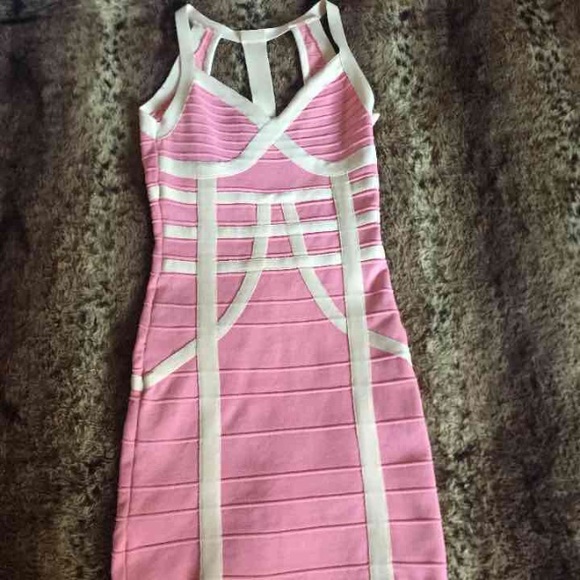 Sexy Pink body con dress