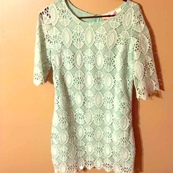 BRAND NEW RARE lace/crochet turquoise dress☀️