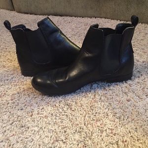 Black slip on boots