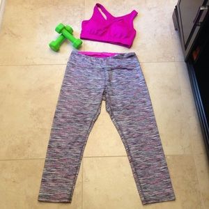 Workout pants-calf length-sm waistband pocket
