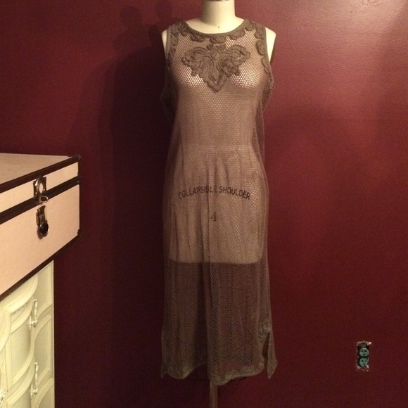 DKNY Other - Forest Green/Beige Netted Coverup/Shall