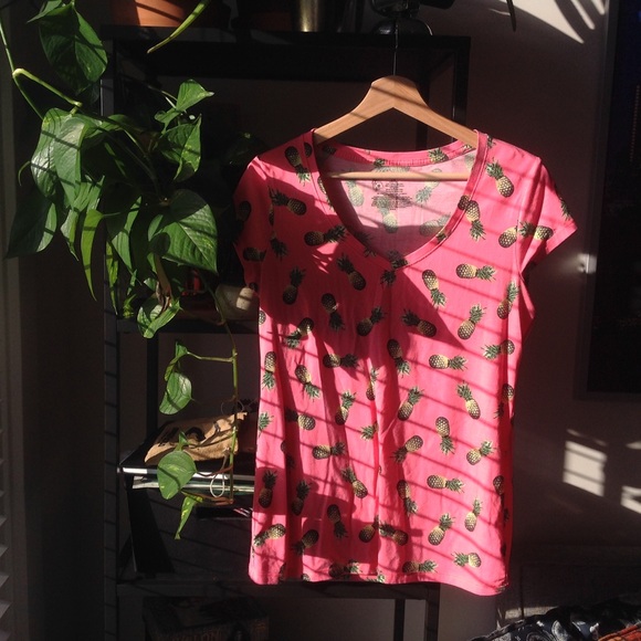 Neon Pineapple V-Neck