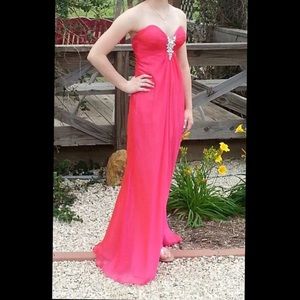 Coral Prom Dress-Size 2