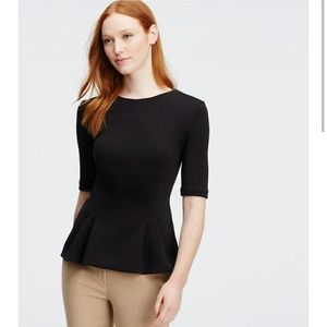 Black Peplum Shirt